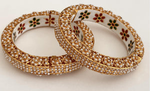 Rajwadi Jadau Statement Kada/Antique gold Kada/Kundan bridal bangles set/Gold Kada/Indian bangles /Indian Wedding jewelry