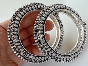 Openable Oxidized Silver Bangles /German Silver /Oxidized Bangles/ Silver Bracelet /Indian bangles/ Banjara Bangles/Indian Wedding Bangles