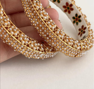 Rajwadi Jadau Statement Kada/Antique gold Kada/Kundan bridal bangles set/Gold Kada/Indian bangles /Indian Wedding jewelry
