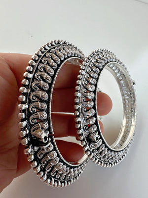 Openable Oxidized Silver Bangles /German Silver /Oxidized Bangles/ Silver Bracelet /Indian bangles/ Banjara Bangles/Indian Wedding Bangles