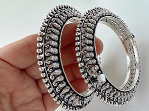 Openable Oxidized Silver Bangles /German Silver /Oxidized Bangles/ Silver Bracelet /Indian bangles/ Banjara Bangles/Indian Wedding Bangles