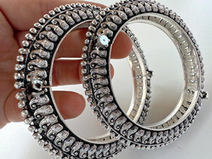Openable Oxidized Silver Bangles /German Silver /Oxidized Bangles/ Silver Bracelet /Indian bangles/ Banjara Bangles/Indian Wedding Bangles