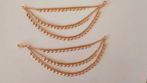 Gold kundan Chain/Sahare/Earring support chain/Kaan sahara//Pakistani Jewelry/Bahubali Earrings/Indian Jewelry