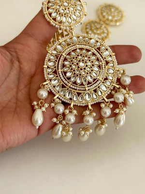 Kundan Braid choti/Indian bridal choti/Indian Bridal Jewelry/Bridal Matha Patti/Kundan hair accessory/Kundan hair accessories