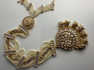 Kundan Braid choti/Indian bridal choti/Indian Bridal Jewelry/Bridal Matha Patti/Kundan hair accessory/Kundan hair accessories