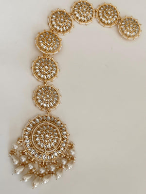 Kundan Braid choti/Indian bridal choti/Indian Bridal Jewelry/Bridal Matha Patti/Kundan hair accessory/Kundan hair accessories