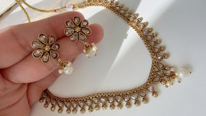 Antique Polki Kundan necklace/Wedding necklace/Bridal necklace/Indian necklace/Indian jewelry/Bridesmaid's jewelry