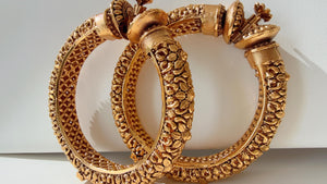 Gold Kada Bangles bangle/Indian Bangles/Antique gold Kada/Kundan bridal bangles set/Gold Kada/Indian bangles Bracelets