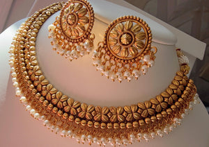 1 Gram gold choker/Antique Gold Necklace/guttapusalu necklace /temple jewelry//Amrapali necklace/ South Indian jewelry