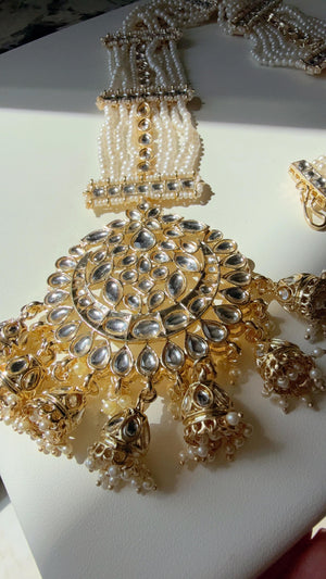 Kundan Braid choti/Indian bridal choti/Indian Bridal Jewelry/Bridal Matha Patti/Kundan hair accessory/Kundan hair accessories