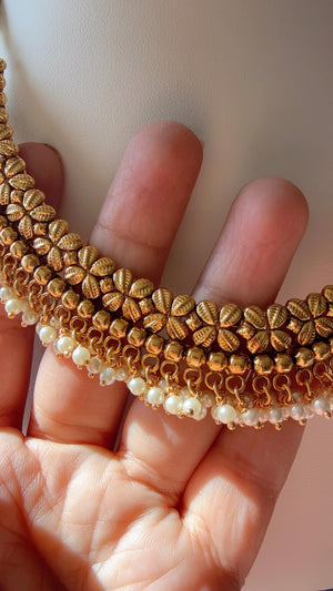 1 Gram gold choker/Antique Gold Necklace/guttapusalu necklace /temple jewelry//Amrapali necklace/ South Indian jewelry