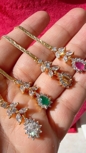 Dainty Tikka/ American Diamond 2 Tone Maang tikka/ Indian Wedding Jewelry/ Pakistani Jewelry/ / Indian forehead jewelry/Indian Jewelry