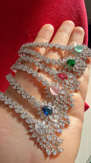 American Diamond 2 Tone Maang tikka/ Indian Wedding Jewelry/ Pakistani Jewelry/ Matha patti/ Indian forehead jewelry/Indian Jewelry