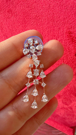Rain Diamond Necklace Rose gold /Indian jewelry/ CZ Choker/Bridal choker/Diamond choker/ Indian Necklace/Rose diamond choker