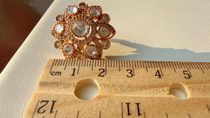 Moissanite diamond Kundan Studs /Indian Jewelry /Statement Stud Earring/Kundan Stud Earrings/Cz Studs/Flower Diamond Studs