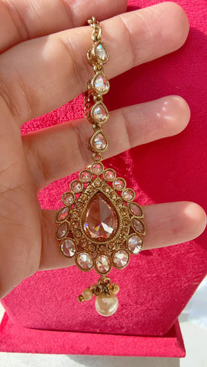 Polki Maang Tikka / Kundan Tikka/ Indian Jewelry/ Indian Wedding Jewelry/ Pakistani Jewelry/Indian forehead jewelry/ Polki Maang Tikka