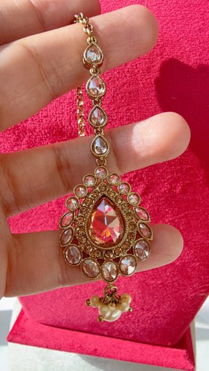 Polki Maang Tikka / Kundan Tikka/ Indian Jewelry/ Indian Wedding Jewelry/ Pakistani Jewelry/Indian forehead jewelry/ Polki Maang Tikka