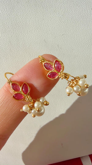 Marathi Bugadi Earrings/1gm Gold Plated earrings /Bugadi Clip-on Earrings for Women/Girls/Upper Ear Clip on Earrings/Indian wire earrings