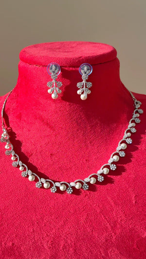 Rose gold Necklace diamond choker /Indian jewelry/ CZ Choker/Bridal choker/ Indian Necklace/2 Tone diamond choker/Gifts for Her