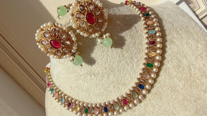 Antique Polki Kundan Fuchsia Pink necklace/Wedding necklace/Bridal necklace/Indian necklace/Indian jewelry/Bridesmaid's