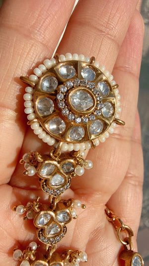 Sabyasachi inspired Moissanite diamond Bridal Hathphool /Diamond hand harness/Indian Jewelry/Hand Jewelry/Hathh Panja