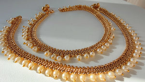 Indian gold plated Payal Pair /Indian Anklets/ Gold Anklet Payal/Bridal anklet/ Payal/ Panjeb/ Indian Jewelry/ gold plated payal pair