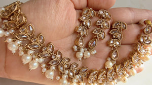Antique Polki Kundan necklace/Wedding necklace/Bridal necklace/Indian necklace/Indian jewelry/Polki necklace