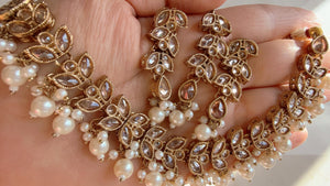 Antique Polki Kundan necklace/Wedding necklace/Bridal necklace/Indian necklace/Indian jewelry/Polki necklace