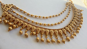 Gold plated Ruby Green Ear Chain/Sahare/Earring support chain/Kaan sahara//Pakistani Jewelry/Bahubali Earrings/Indian Jewelry