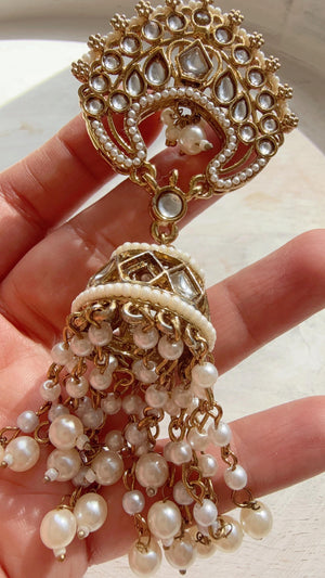 Moti Hair Brooch /Hair Clip/ Kundan Hair clips/Juda clip Choti/Kundan hair accessories/bridal hair jewelry