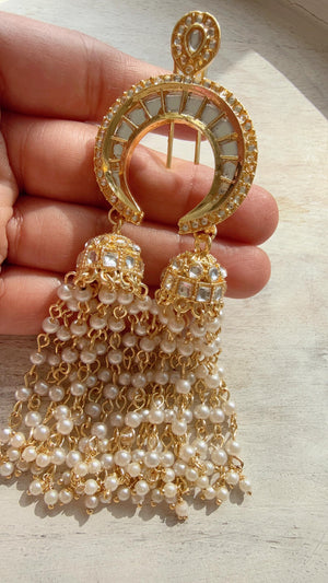 Chand Moti Hair Brooch /Hair Clip/ Kundan Hair clips/Juda clip Choti/Kundan hair accessories/bridal hair jewelry