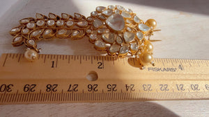 Moissanite Kalgi/ kalangi jewelry/ groom turban/ Kundan Kalgi / Bride groom jewelry/Bride groom jewelry/groom turban / brooch