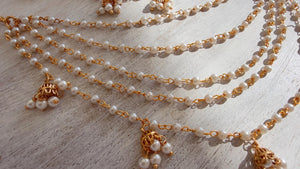 Versatile design Gold kundan Chain/Sahare/Earring support chain/Kaan sahara//Pakistani Jewelry/Bahubali Earrings/Indian Jewelry