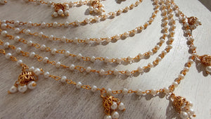 Versatile design Gold kundan Chain/Sahare/Earring support chain/Kaan sahara//Pakistani Jewelry/Bahubali Earrings/Indian Jewelry