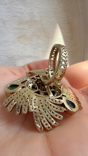 Mint Pink Cocktail ring/Bridal Kundan diamond Ring/Adjustable Ring/Diamond Kundan Ring /Indian Wedding jewelry/
