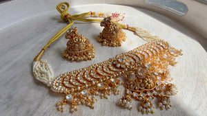 Pachi Kundan Bridal Necklace Set | Moissanite Polki Kundan Necklace | Indian Wedding Jewelry | Statement Necklace