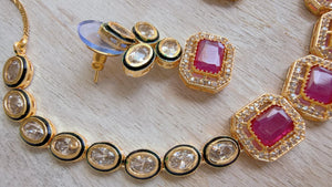 Polki Kundan Ruby necklace/Wedding necklace/necklace/Indian necklace/Indian jewelry/Polki necklace