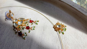 Pachi Kundan Invisible Jewelry Set | Elephant Kundan Jadau Invisible Necklace | Simple Drop Choker