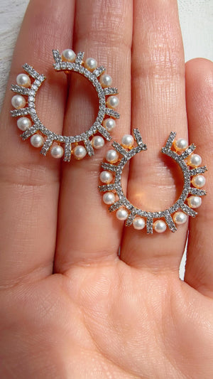 Diamond 2 tone Diamond studs /Indian Studs/Indian Jewelry/diamond Studs/Statement Stud Earring/Kundan Stud Earrings