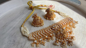 Pachi Kundan Bridal Necklace Set | Moissanite Polki Kundan Necklace | Indian Wedding Jewelry | Statement Necklace