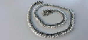 Silver Waist Chain/Waist belt/Indian Belly Chain/ Silver Polki kundan//kemp/Kamarpatta/South Indian Jewelry/ Sash/tagdi/bridal jewelry