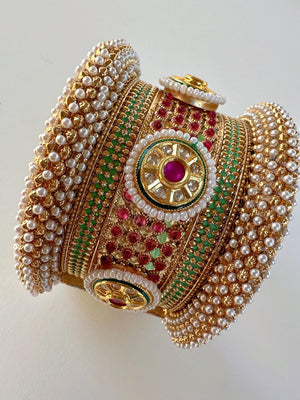 Openable Rajwadi single wide kada /Antique gold Kada/Kundan bridal Kada /Gold Kada/Indian bangles /Indian Wedding jewelry