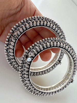 Openable Oxidized Silver Bangles /German Silver /Oxidized Bangles/ Silver Bracelet /Indian bangles/ Banjara Bangles/Indian Wedding Bangles