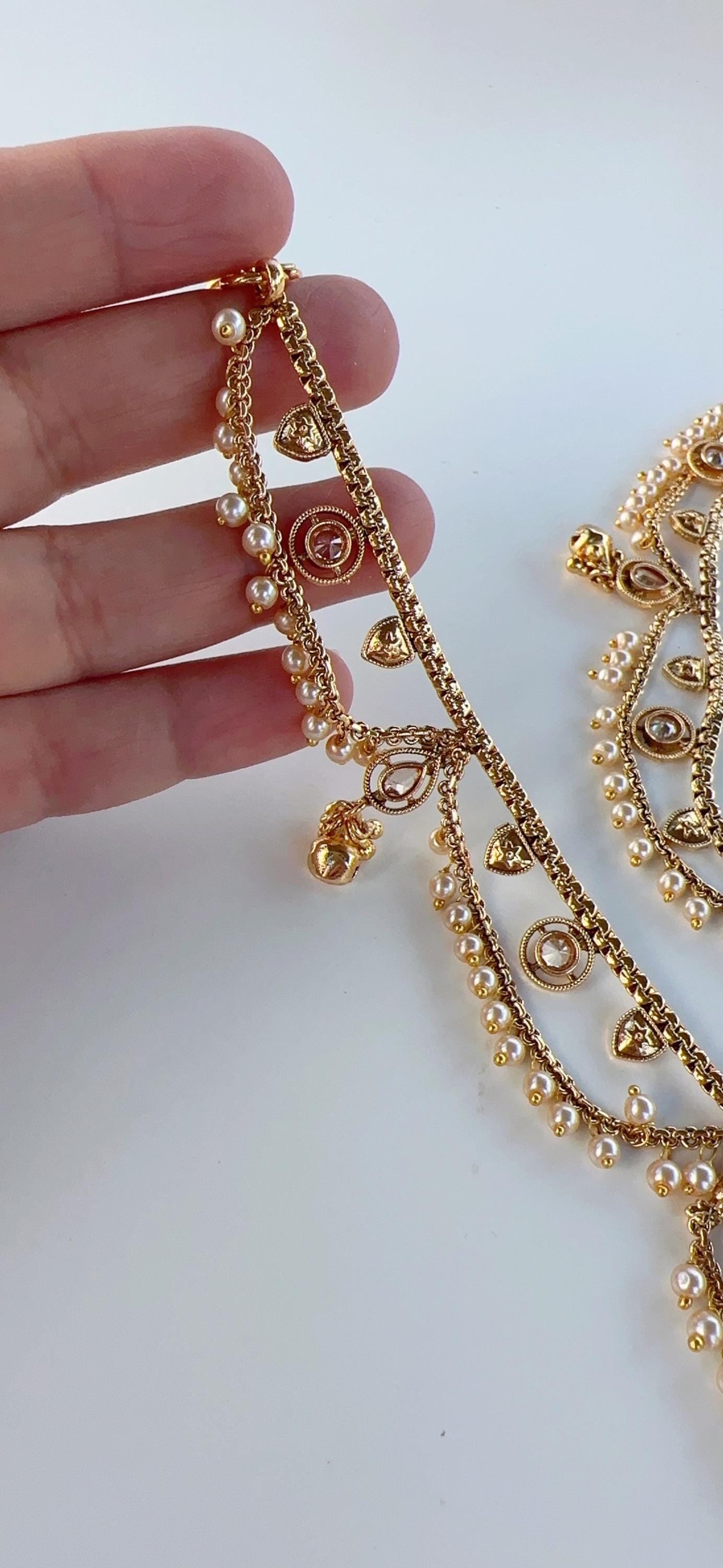 Doli Baraat Payal Pair /Indian Anklets/ Gold Anklet Ruby green Payal/Bridal anklet/ Payal/ Panjeb/ Indian Jewelry/ Ruby Green Payal