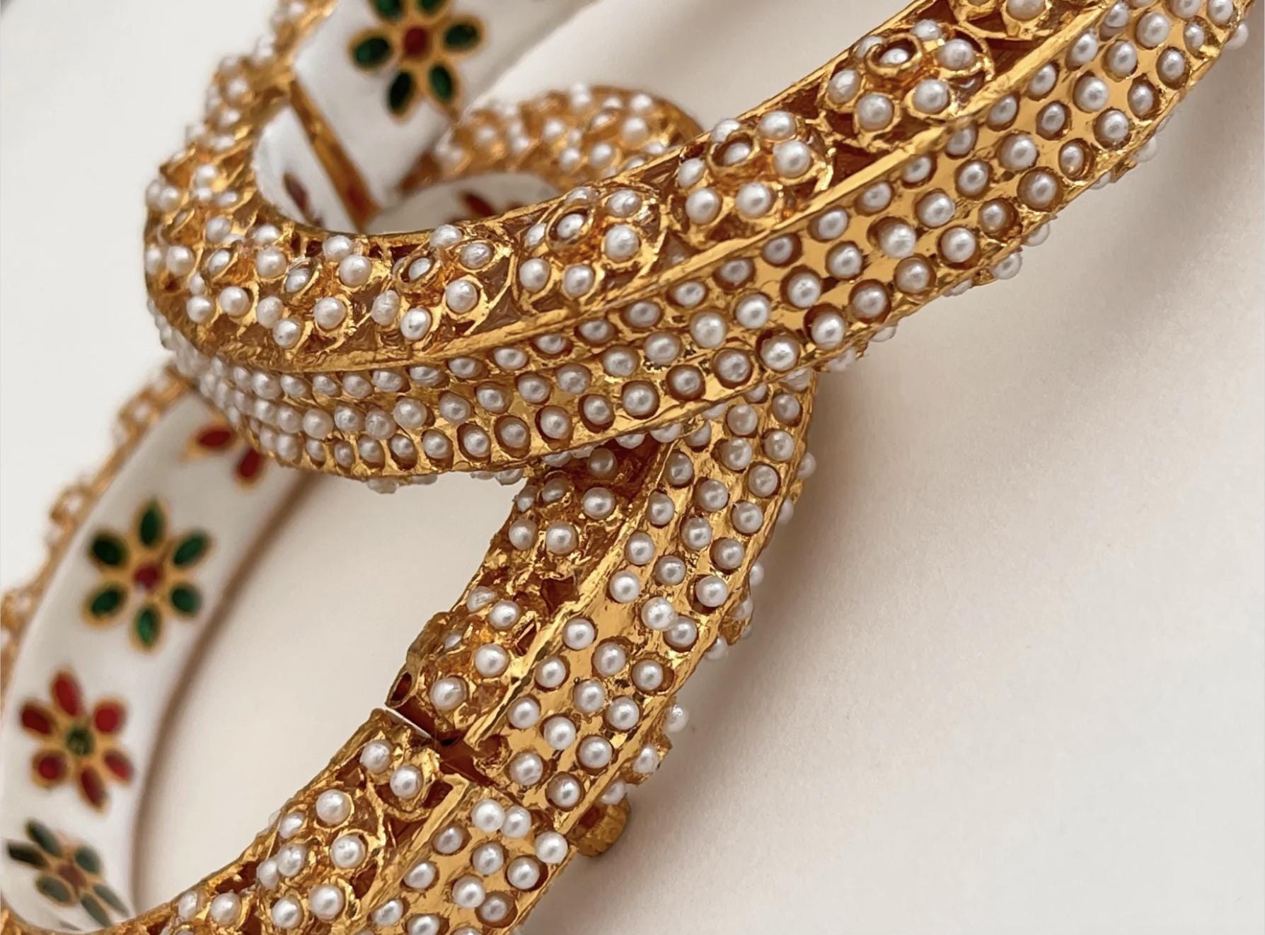 Rajwadi Jadau Statement Kada/Antique gold Kada/Kundan bridal bangles set/Gold Kada/Indian bangles /Indian Wedding jewelry