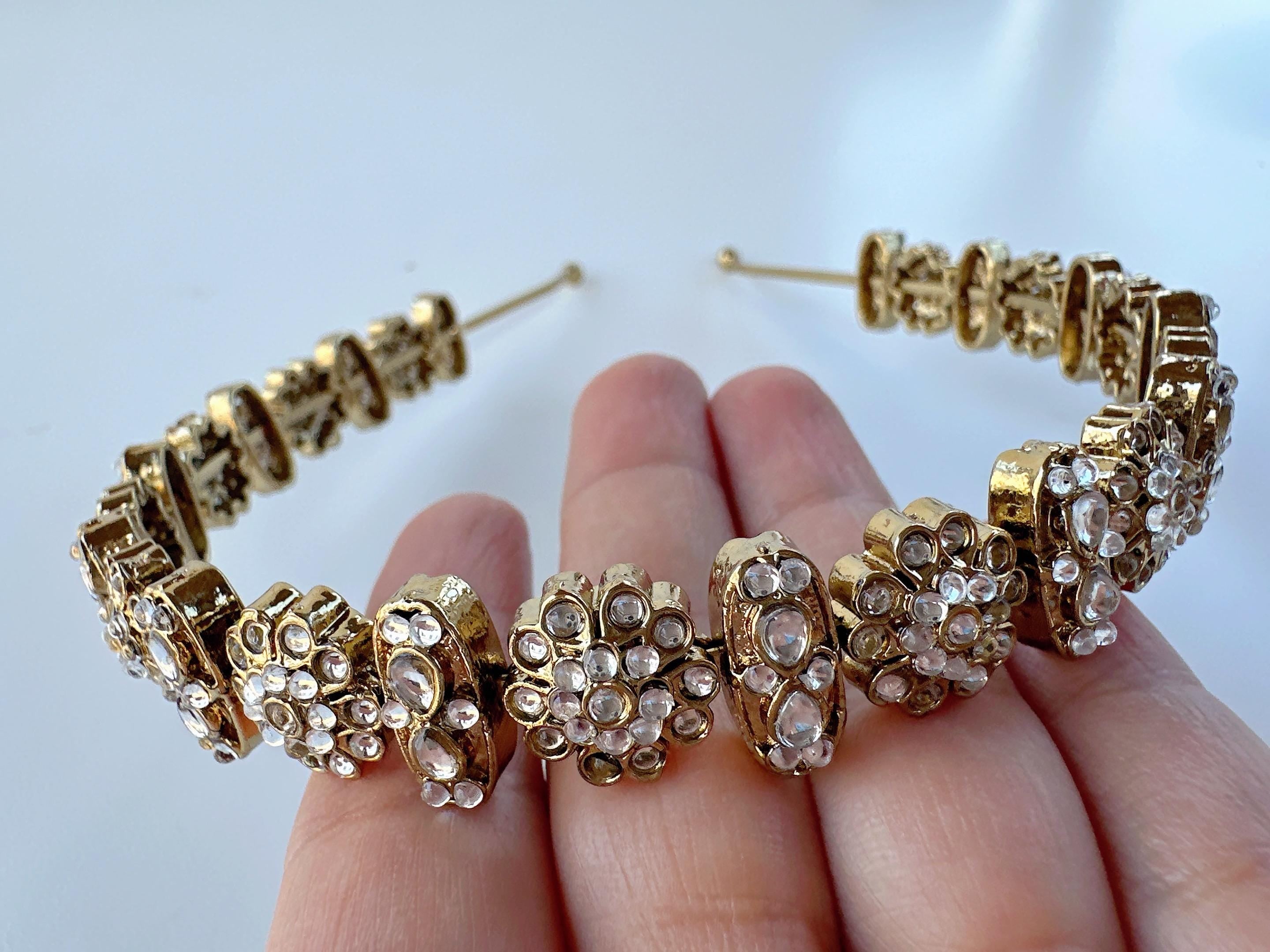 Kundan Antique finish Head Band/Sheesh Phool /Indian Bridal Matha Patti/Sheesh patti/Matha phool/Sheesh patti//ndian Jewelry/Bridal Jewelry/