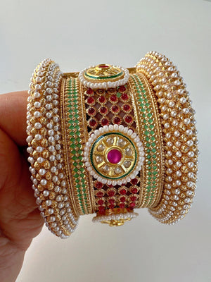 Openable Rajwadi single wide kada /Antique gold Kada/Kundan bridal Kada /Gold Kada/Indian bangles /Indian Wedding jewelry