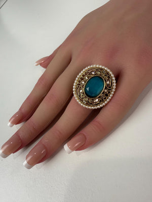 Kundan Polki Ring/Adjustable Ring/ Indian Ring/ Indian Jewelry/Indian Wedding jewelry/bridal accessories