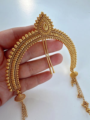 Indian Hair Jewelry|/Bridal Antique Classic Hair Brooch /Gold Hair Bun Pin |Juda Pin/ Traditional U Pin |Bridal/Hair Clip/