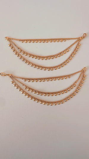 Gold kundan Chain/Sahare/Earring support chain/Kaan sahara//Pakistani Jewelry/Bahubali Earrings/Indian Jewelry